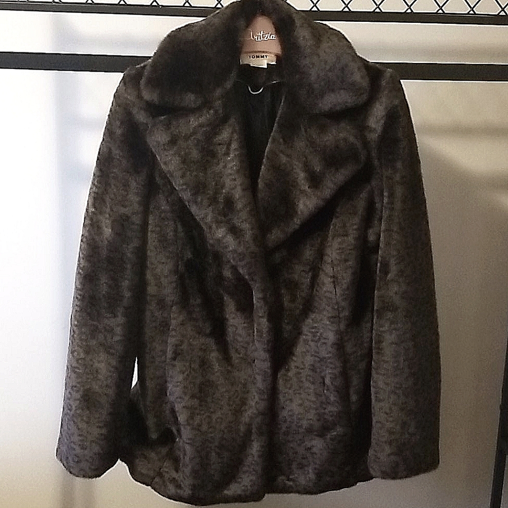 TOMMY Faux Fur Jacket NWOT